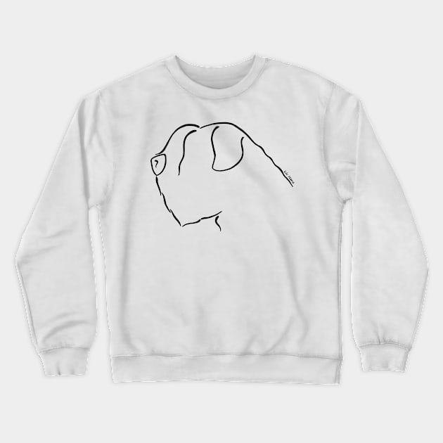 Bouvier des Flandres silhouette outline Crewneck Sweatshirt by LivHana